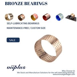 Wrapped Bronze Sleeve Bushings , Bronze Flange Bearing Size & Standard Tolerance